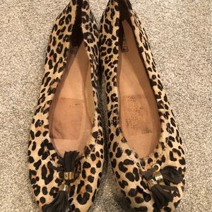 Leopard print flats